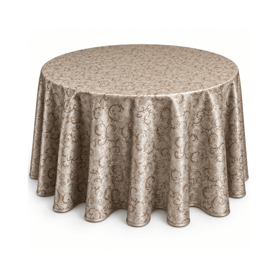 Mantel 60 DAMASCO ROLEO Crema y Gold