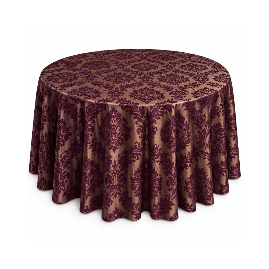 Mantel 60 VELVET Arabesco Choco Vino