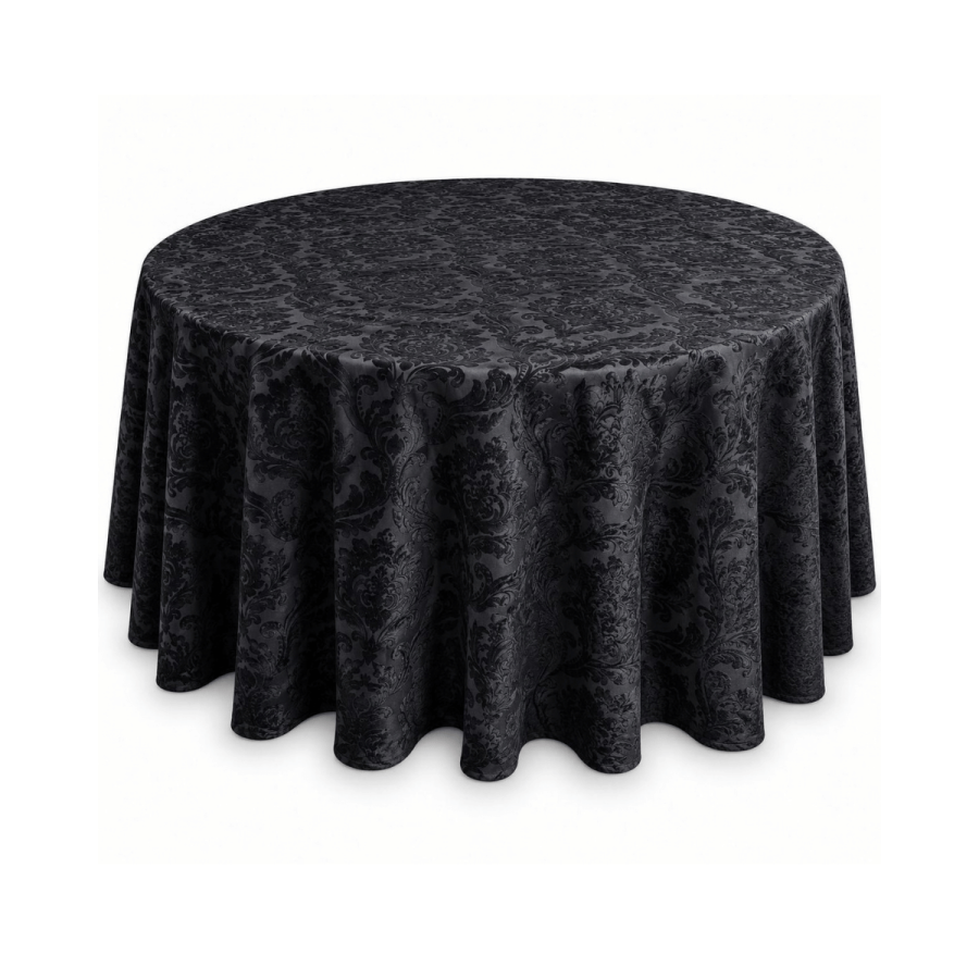 Mantel 60 VELVET Damasco Negro